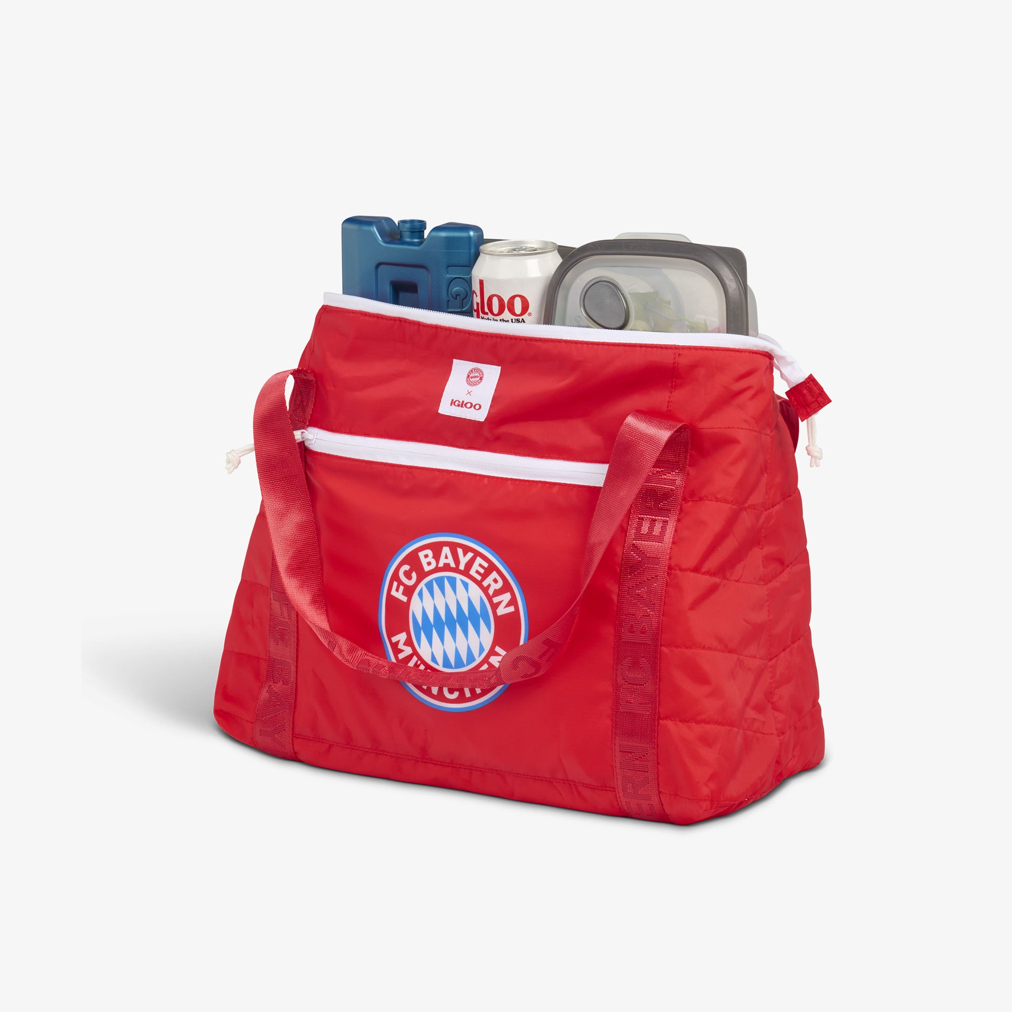 FC Bayern M??nchen Packable Puffer 20-Can Cooler Bag - Image 4