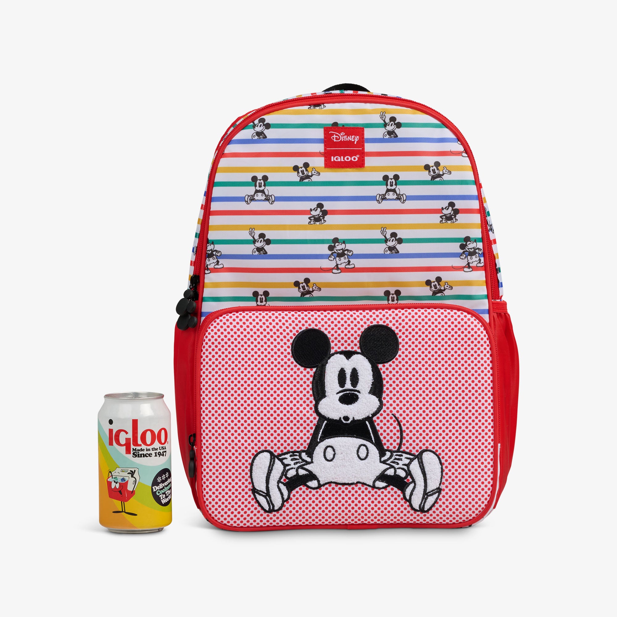 Disney Mickey Mouse Stripe 24-Can Backpack - Image 7