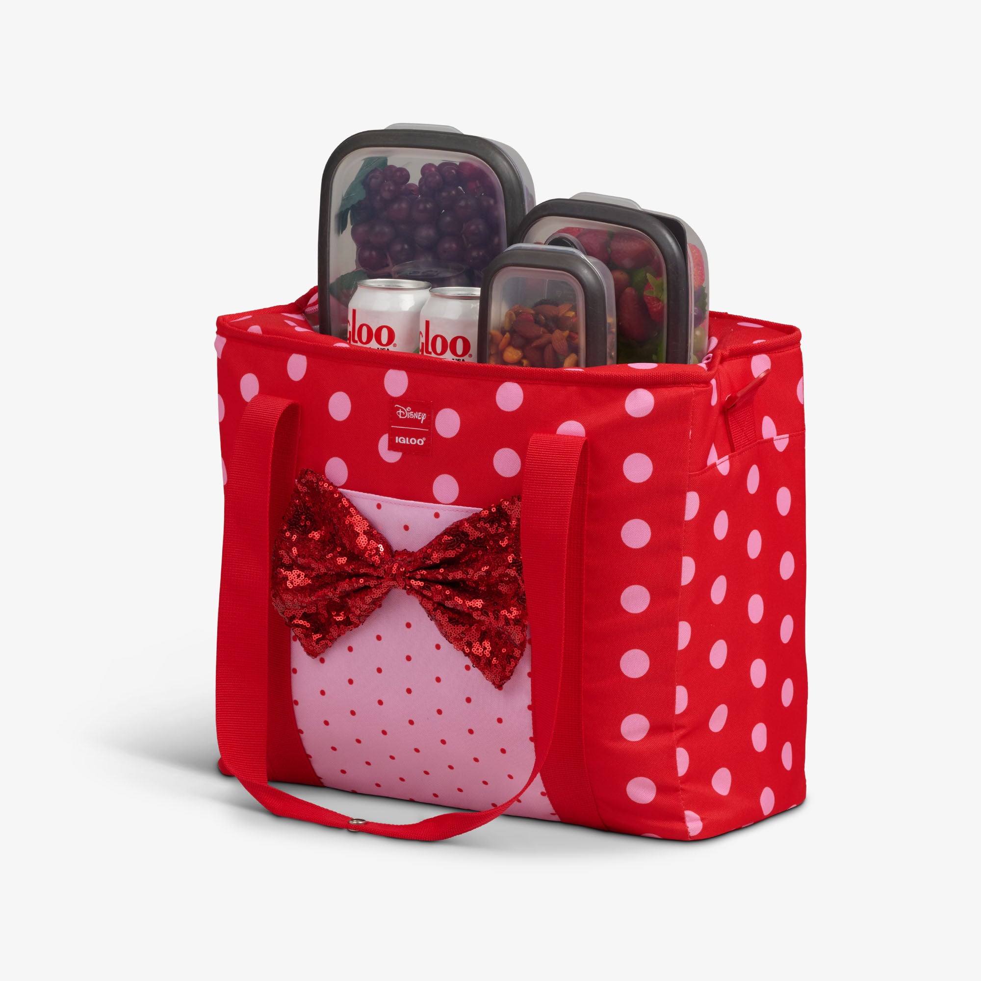Disney Minnie Mouse Polka Dots Dual Compartment Tote Cooler Bag - Image 3