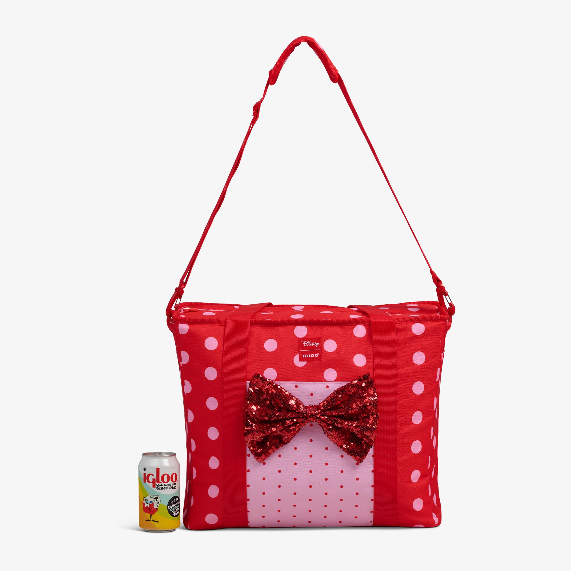 Disney Minnie Mouse Polka Dots Dual Compartment Tote Cooler Bag - Image 7